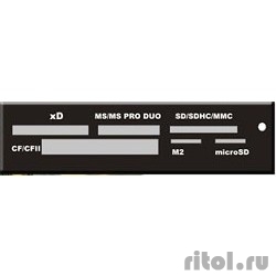 USB 2.0 Card reader SD/SDHC/MMC/MS/microSD/xD/CF, 3.5" () [GR-116B]  [: 1 ]