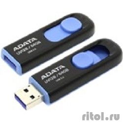 A-DATA Flash Drive 64Gb UV128 AUV128-64G-RBE {USB3.0, BLACK/BLUE}  [: 1 ]
