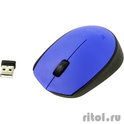 910-004640/910-004644 Logitech Wireless Mouse M171, Blue   [: 3 ]