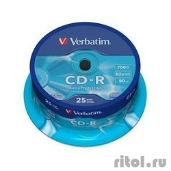 Verbatim   CD-R  25 . 52-x 700Mb, Cake Box (43432)  [: 2 ]