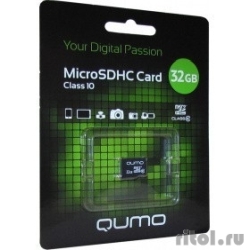 Micro SecureDigital 32Gb QUMO QM32GMICSDHC10U1NA {MicroSDHC Class 10 UHS-I}  [: 3 ]