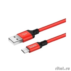 HOCO HC-62851 X14/ USB  Micro/ 1m/ 2A/ / Red&Black  [: 1 ]