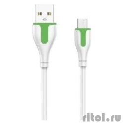 LDNIO LS571/ USB  Micro/ 1m/ 2.1A/ : 60 / White&Green  [: 1 ]