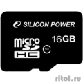 Micro SecureDigital 16Gb Silicon Power SP016GBSTH010V10 {MicroSDHC Class 10}  [: 1 ]