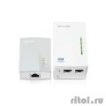 TP-Link TL-WPA4220KIT AV600  N300 Wi-Fi Powerline   [: 3 ]