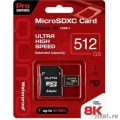 Micro SecureDigital 512Gb QUMO QM512GMICSDXC10U3 {MicroSDXC Class 10 UHS-I, SD adapter}  [: 3 ]