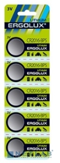 Ergolux CR2016 BL-5 (CR2016-BP5,  ,3V) (5 .  -)  [: 1 ]