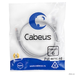 Cabeus PC-UTP-RJ45-Cat.6-1m-LSZH ����-���� U/UTP, ��������� 6, 2xRJ45/8p8c, ����������������, �����, LSZH, 1�  [��������: 2 ������]