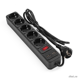 Exegate EX295490RUS ������� ������-���������� � USB �������� ExeGate SP-5-USB-1.8B (5 ����������� � �����������, 2 USB-A 2A, 1.8�, ������ �� ����������, ����������� � ����������, ������)  [��������: 1 ���]