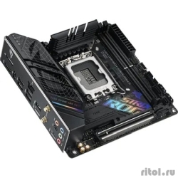 ASUS ROG STRIX B760-I GAMING WIFI  (Socket 1700, mini ITX, 2xDDR5(96GB), DP/HDMI, 1xPCIe 5.0x16, 1xLAN (2.5GbE), Wi-Fi, 4xSATA 6Gb/s, 2xM.2, 2xType-C, 3xUSB 3.2, 3xUSB 2.0)  [��������: 3 ����]