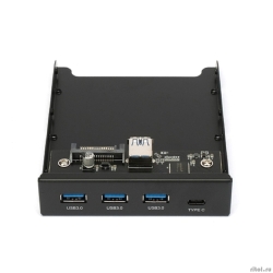 Gembird ������ USB 3.0 �� �������� ������ 3.5, 3 ����� USB � 1 ���� Type-C (FP3.5-USB3-3A1C)  [��������: 1 ���]