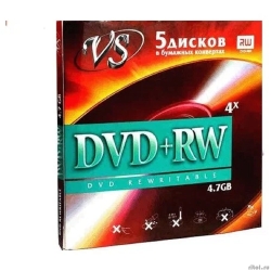 VS DVD+RW 4,7 GB 4x �������/5 (620588)  [��������: 2 ������]