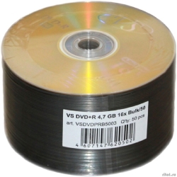 ����� VS DVD+R 4,7 GB 16x Bulk/50 (620502)  [��������: 2 ������]