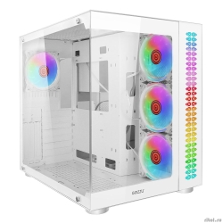 Ginzzu V590 RGB ,  CRC10, 4* 12RW6 FAN 12CM RGB,   1*USB 3.0,1*USB 2.0, AU  AT  [: 1 ]