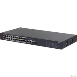 DAHUA DH-CS4226-24ET-240 24-�������� PoE �������� ����������; 24xRJ45 100M (PoE/PoE+/Hi-PoE/802.3bt), 2xCombo SFP/RJ45 1G (uplink); �������� �� 240��; PoE watchdog, �� 250�; �������: 100�240VAC;  [��������: 1 ���]
