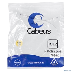 Cabeus PC-TEL-RJ12-0.5m -  264, , PVC, 0.5   [: 5 ]