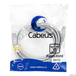 Cabeus PC-FTP-RJ45-Cat.6-3m-LSZH ����-���� F/UTP, ��������� 6, 2xRJ45/8p8c, ��������������, �����, LSZH, 3�  [��������: 5 ���]