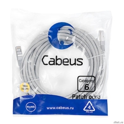 Cabeus PC-FTP-RJ45-Cat.6-10m-LSZH ����-���� F/UTP, ��������� 6, 2xRJ45/8p8c, ��������������, �����, LSZH, 10�  [��������: 5 ���]
