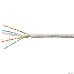 Cabeus UTP-4P-Cat.6-SOLID-LSZH-GY ������ ����� ���� UTP (U/UTP), ��������� 6, 4 ���� (23 AWG), �����������, LSZH ��(�)-HF, ����� (305 �)  [��������: 1 ���]