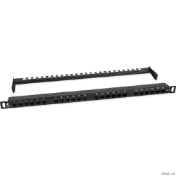Cabeus PLHD-24-Cat.5e-Dual-180-0,5U ����-������ ������� ��������� 19" (0,5U), 24 ����� RJ-45, ��������� 5e, Dual IDC,180 ��������, � ������ ��������� �������������  [��������: 2 ������]