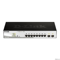 D-Link DGS-1210-08P/G3A ����������� L2 ���������� � 8 ������� 10/100/1000Base-T � 2 ������� 1000Base-X SFP (8 ������ PoE 802.3af/at, PoE-������ 65 ��)  [��������: 1 ���]
