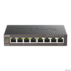 D-Link DGS-1008P/F3A ������������� ���������� � 8 ������� 10/100/1000Base-T (4 ����� PoE 802.3af/at, PoE-������ 60 ��)  [��������: 1 ���]