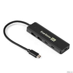 Exegate EX298176RUS USB-��� (������������) 4-�-1 ExeGate DUB-2C2P/5G (������-������� USB 3.2 Gen1 Type C --> 2xUSB3.2 Gen1 Type-A (5G)/2xUSB3.2 Gen1 Type-C (5G), SuperSpeed USB 5Gbps, Plug&Play, �����  [��������: 1 ���]