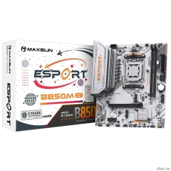 MAXSUN MS-eSport B850M WIFI ICE (Socket AM5, mATX, 2*DDR5(96Gb), DP/HDMI,  2*SATA3, 2*M.2,  1*PCIEx16/1*PCIEx1, 2*USB2.0, 4*USB 3.0, Bluetooth,  Wi-Fi 802.11ax, RTL)  [��������: 3 ����]