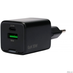 Cablexpert �������� ���������� 30�� GaN, 3�, QC4.0/PD, 1xUSB, 1xType-C, ������, ����� (MP3A-PC-64)  [��������: 6 �������]