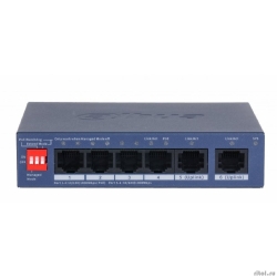 DAHUA DH-CS4006-4GT-36 4-�������� ���������� PoE �������� ����������; 4xRJ45 1G (PoE/PoE+), 2xRJ45 1G (uplink); �������� �� 40��; PoE watchdog, �� 250�; �������: 53VDC;  [��������: 3 ����]
