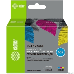�������� �������� Cactus CS-F6V24AE 652 ������������ (300���.) (200��) ��� HP DeskJet Ink Advantage 1115/2135/3635  [��������: 1 ���]