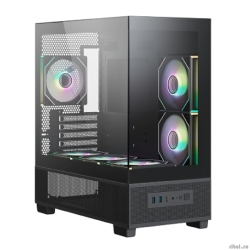 XASTRA ������ Q500M 6ARGB-C10-UC Black mATX/Aquarium/Screewless/ 6x120mm ARGB PWM FM fans/Argb+PWM HUB 10port/ Type-C/ Q500M-6FM12A-C10-UC  [��������: 2 ����]