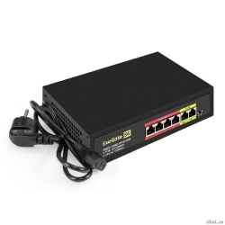 Exegate EX299020RUS ���������� ������������� ExeGate EDES-1006D.4PoE-48W (6-�������� UTP 10/100 Base-Tx: 4 ����� 802.3af (PoE), �������� PoE: 25W, �������� 48W, 2 ����� RJ45 uplink, ���������/��������  [��������: 1 ���]