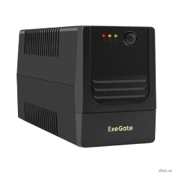 Exegate EX299484RUS ��� ExeGate Power NB-650.LED.AVR.2SH (650VA/390W, LED, AVR, 2*Schuko, ������� 12V 7Ah, Black)  [��������: 1 ���]