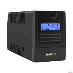 Exegate EX299506RUS ��� ExeGate Smart LB-1000.LCD.AVR.2SH (1000VA/650W, LCD, AVR, 2*Schuko, ������� 12V 9Ah, Black)  [��������: 1 ���]