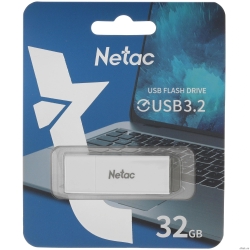 Netac USB Drive 32GB U185 White USB3.0  [NT03U185N-032G-32WH], LED ���������   [��������: 1 ���]