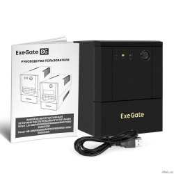 Exegate EX299785RUS ��� ExeGate Power NB-2200.LED.AVR.4SH.USB (2200VA/1300W, LED, AVR, 4*Schuko, USB, ������� 12V 9Ah - 2 ��., ������������� ������, Black)  [��������: 1 ���]