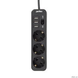Perfeo ������� ������ "POWER STREAM", 2500W, ������� ������, 2�, 3 �������, 3 USB, ������.  [��������: 1 ���]