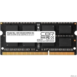 CBR DDR4 SODIMM 16GB CD4-SS16G32M22-01-AIO PC4-25600, 3200MHz, CL22, 1.2V  [��������: 1 ���]