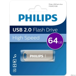 PHILIPS USB Drive 64GB IRON 2.0, USB 2.0 (FM64FD150B/97)  [��������: 1 ���]