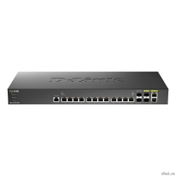 D-Link DXS-1210-16TC/B2A PROJ ����������� L2+ ���������� � 12 ������� 10GBase-T, 2 ������� 10GBase-X SFP+ � 2 �����-������� 10GBase-T/SFP+  [��������: 1 ���]