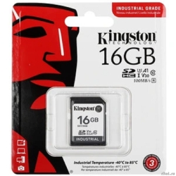 ������������ ����� ������ SecureDigital 16GB Kingston, Class 10 U1 UHS-I MLC, ����. ����� �� -40? �� +85? (SDIT/16GB)  [��������: 1 ���]