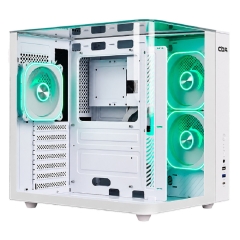 CBR ������ ATX Cube X860WT, ��� ��, 1*USB Type-C, 1*USB 3.0, 1*USB 2.0, HD Audio+Mic, 3*fans, White [PCC-ATX-X860WT-WPSU]  [��������: 10 ���]