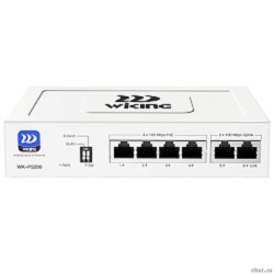 Wi-Tek WK-PS206 ���������� WIKING ������������� PoE 45��, 4FE(PoE)+2FE  [��������: 3 ����]