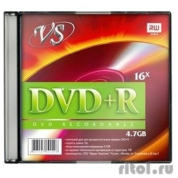 ����� VS DVD+R 4.7Gb, 16x, Slim Case 5��.(620519)  [��������: 2 ������]