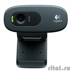 960-001063/960-000999 Logitech HD Webcam C270, {USB 2.0, 1280*720, 0.9MP  ,3Mpix foto, Mic, Black}  [: 2 ]