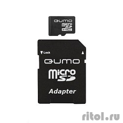 Micro SecureDigital 8Gb QUMO QM8GMICSDHC10 {MicroSDHC Class 10, SD adapter}  [: 3 ]