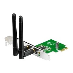 ASUS PCE-N15  WiFi Adapter PCI-E (PCI-Ex1, WLAN 300Mbps, 802.11bgn) 2x ext Antenna  [: 1 ]