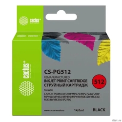 Cactus PG-512 �������� ��� Canon PIXMA MP240/ MP250/MP260/ MP270/ MP480/ MP490/ MP492/MX320/ MX330, ������, 14 ��  [��������: 1 ���]