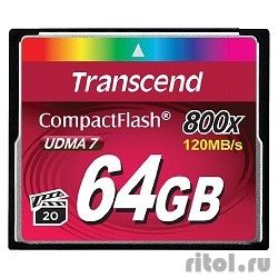 Compact Flash 64Gb Transcend, High Speed (TS64GCF800) 800-x  [: 1 ]